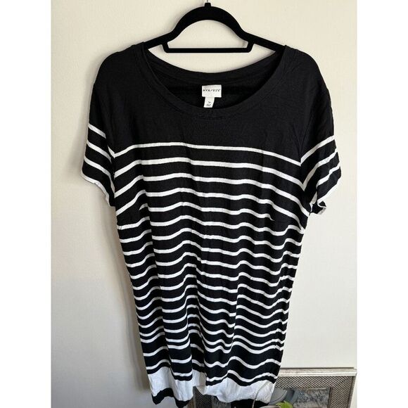 Ava & Viv Dresses & Skirts - Ava and Viv black and white striped tshirt dress